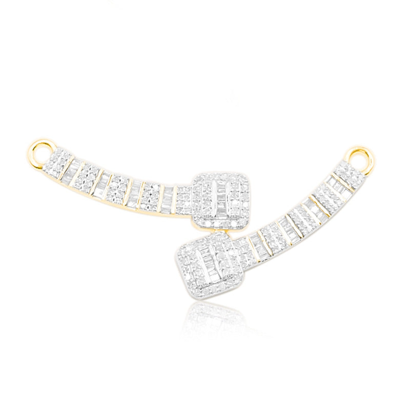 10K Gold Diamond Pendant with Chain 1.00CTW