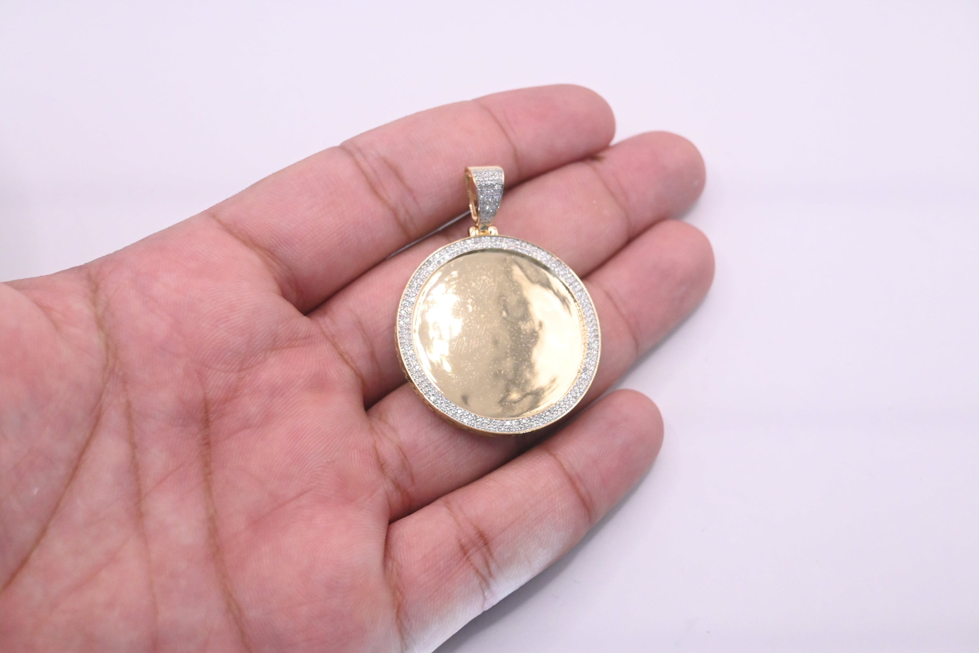 10K Gold Diamond Custom Memory Pendant 1.00CT