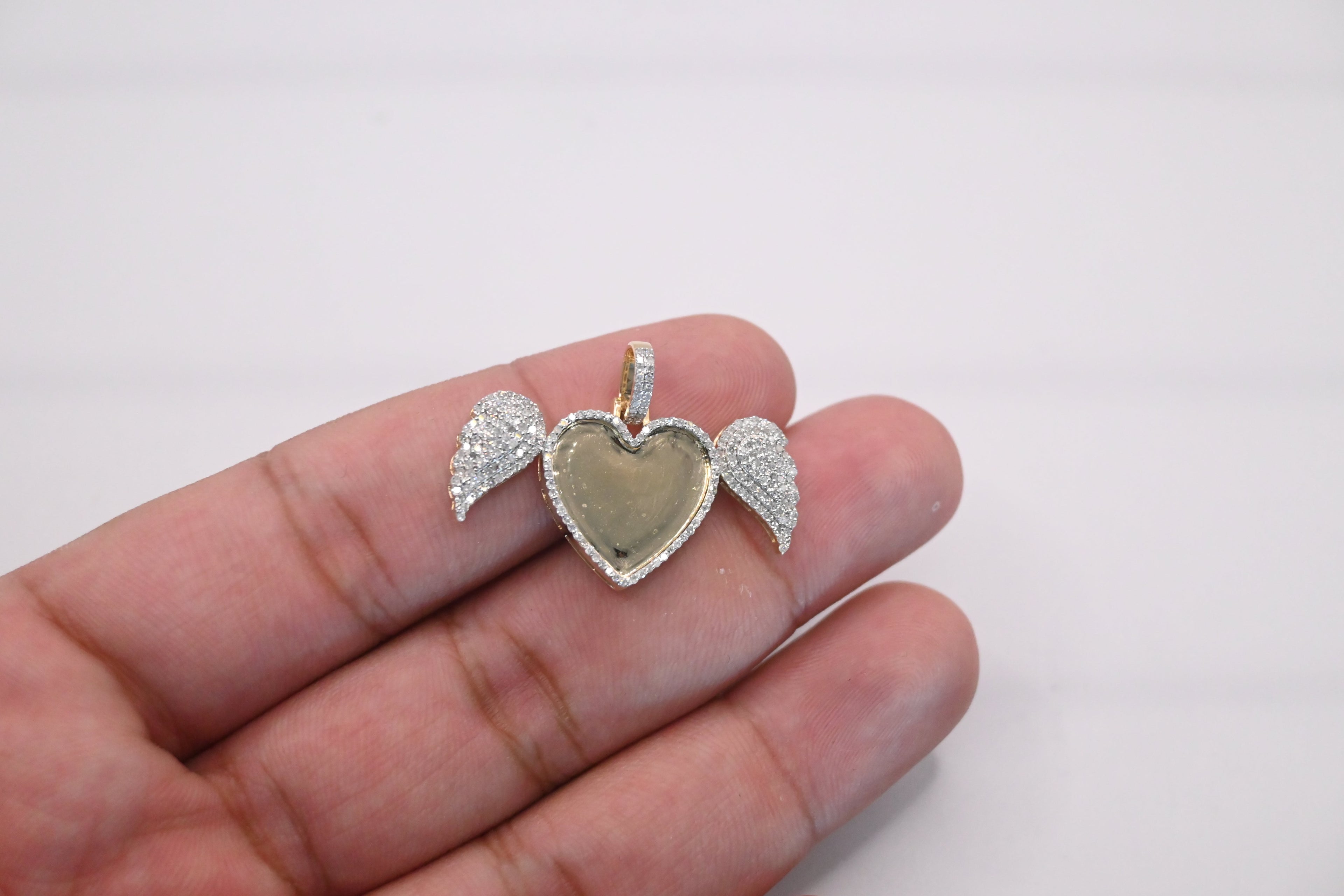 10K Gold Diamond Custom Memory Pendant 1.00CT