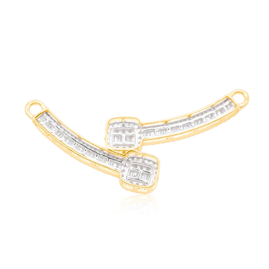 10K Gold Diamond Pendant with Chain 1.00CTW