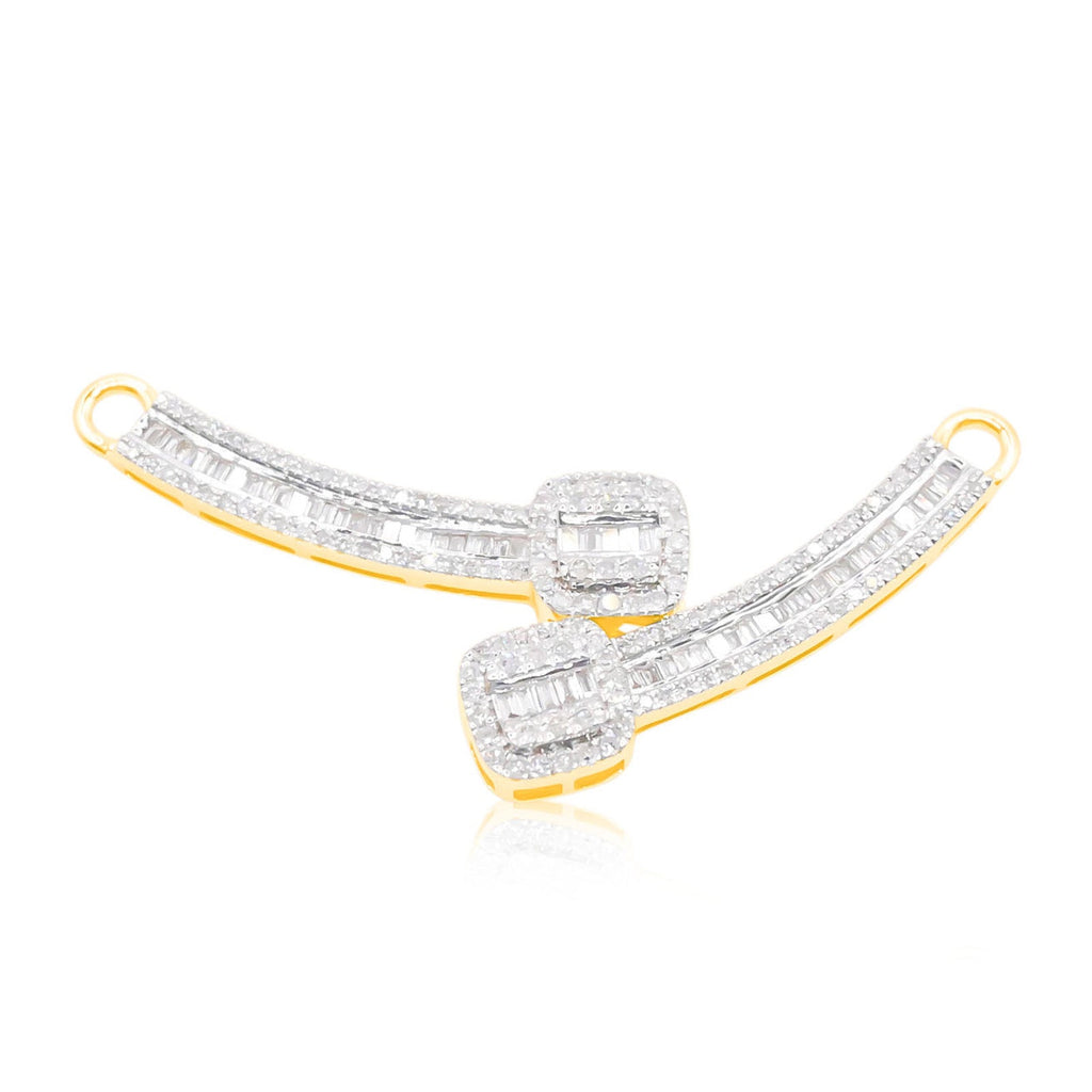 10K Gold Diamond Pendant with Chain 1.00CTW