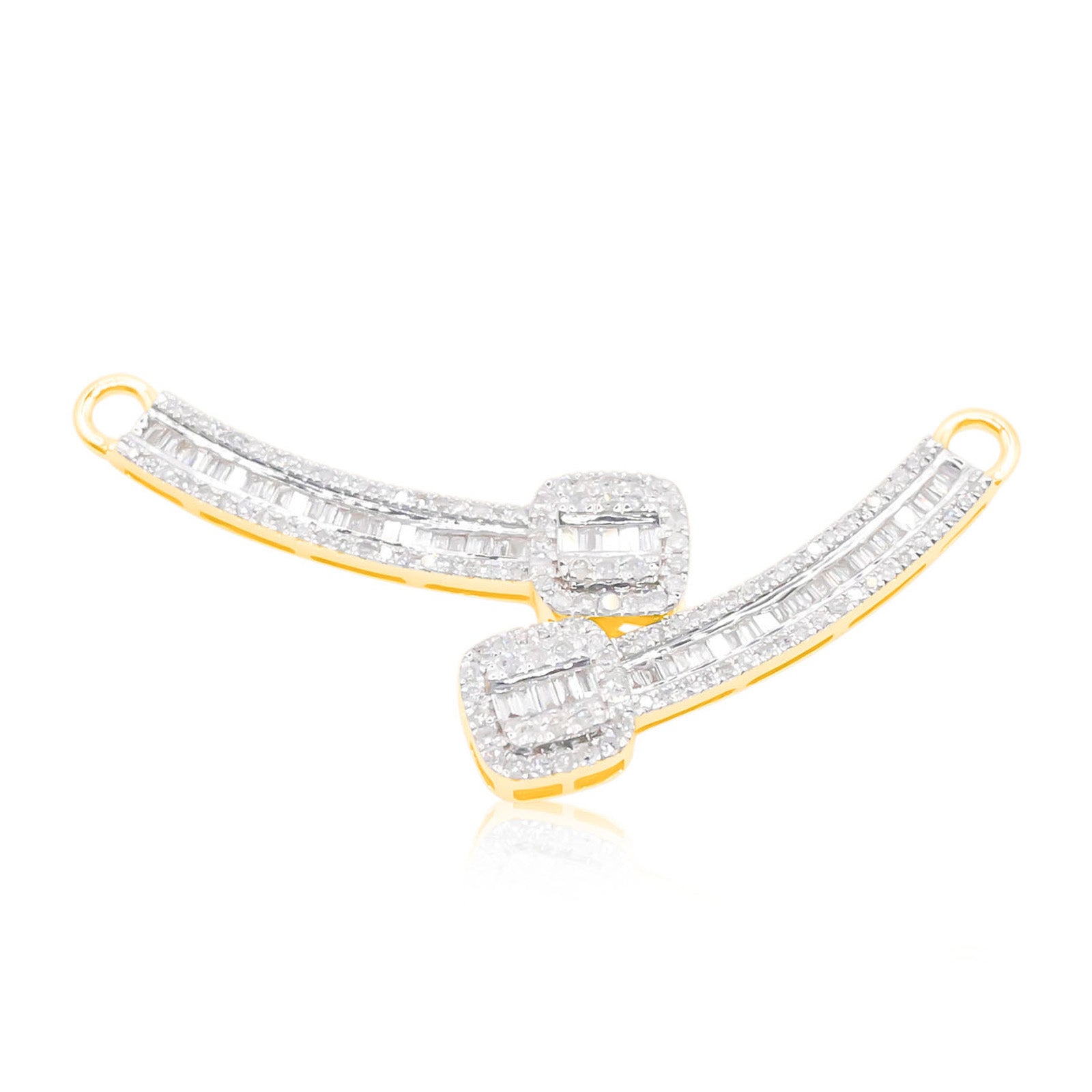 10K Gold Diamond Pendant with Chain 1.00CTW
