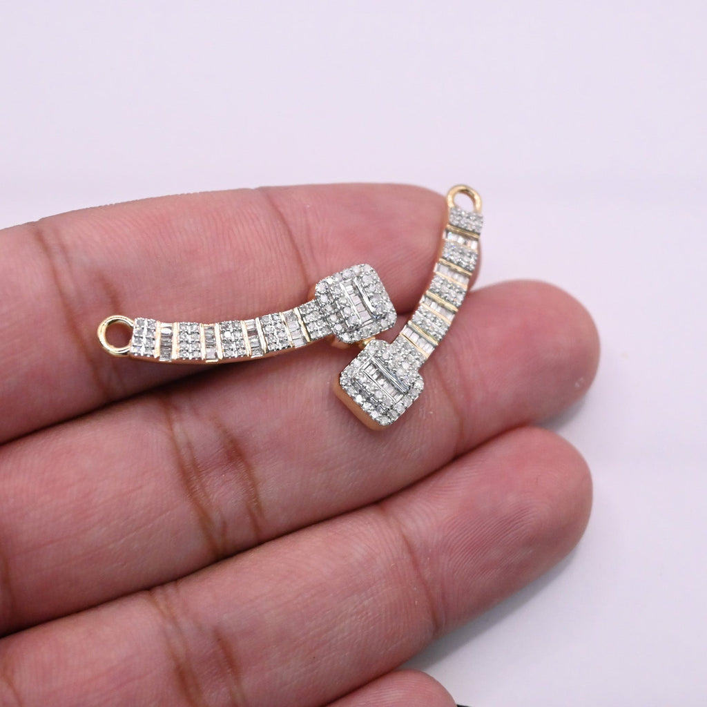 10K Gold Diamond Pendant with Chain 1.00CTW