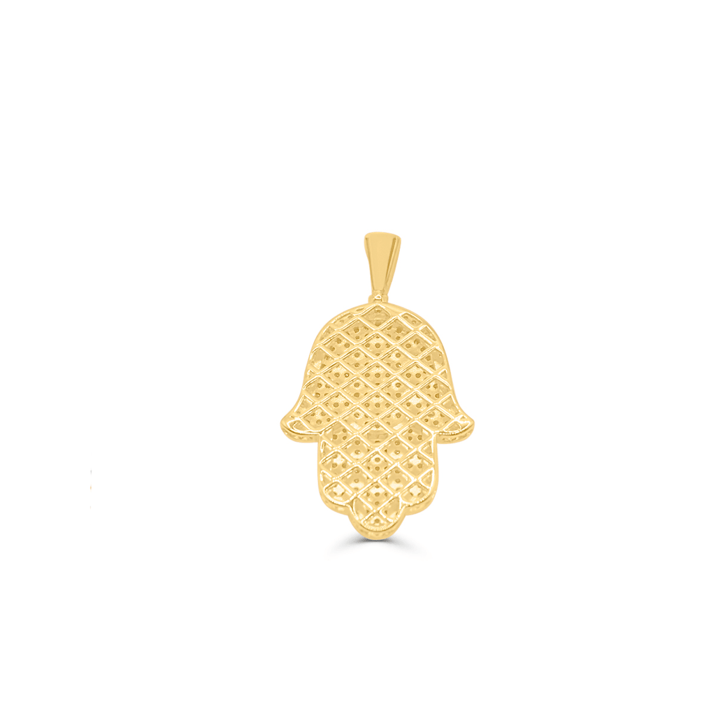 10K Gold Diamond Hamsa Pendant 1.00CT