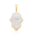 10K Gold Diamond Hamsa Pendant 1.00CT