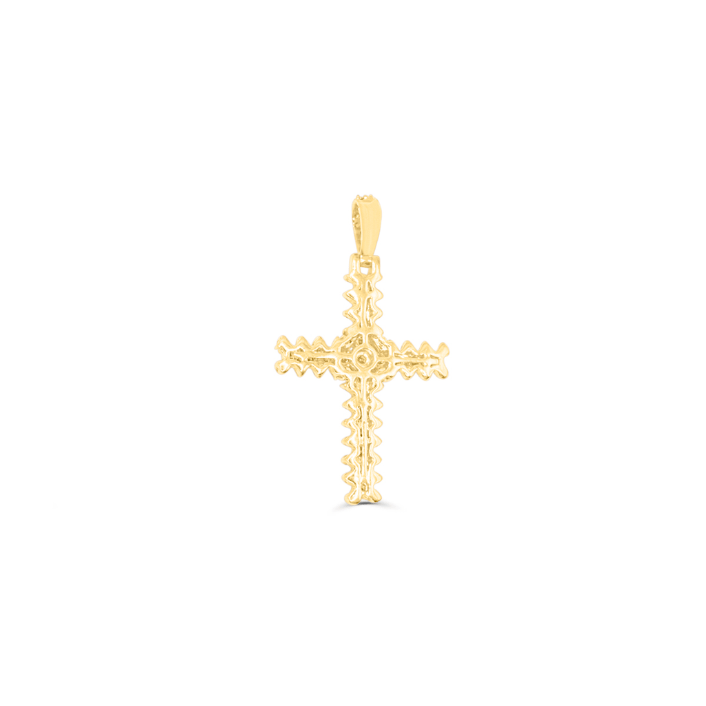 10K Gold Diamond Cross Pendant 1.13CT