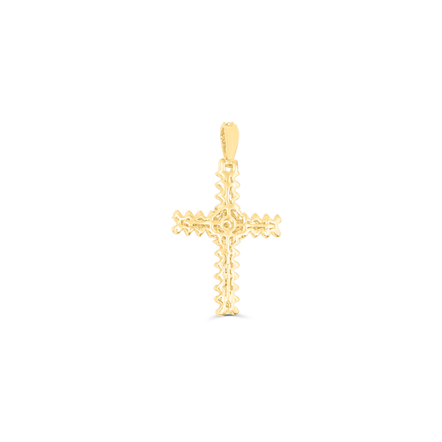 10K Gold Diamond Cross Pendant 1.13CT