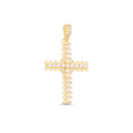 10K Gold Diamond Cross Pendant 1.13CT