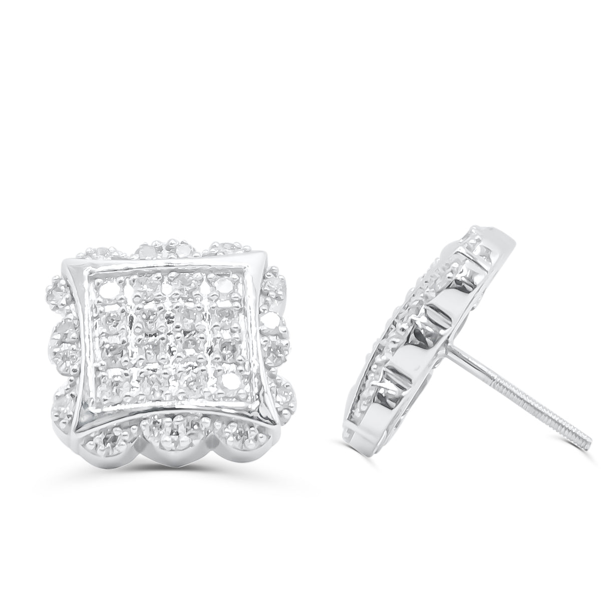 10K Yellow Gold Diamond Earring