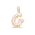 10K Gold Diamond Letter G Pendant 1.35CT