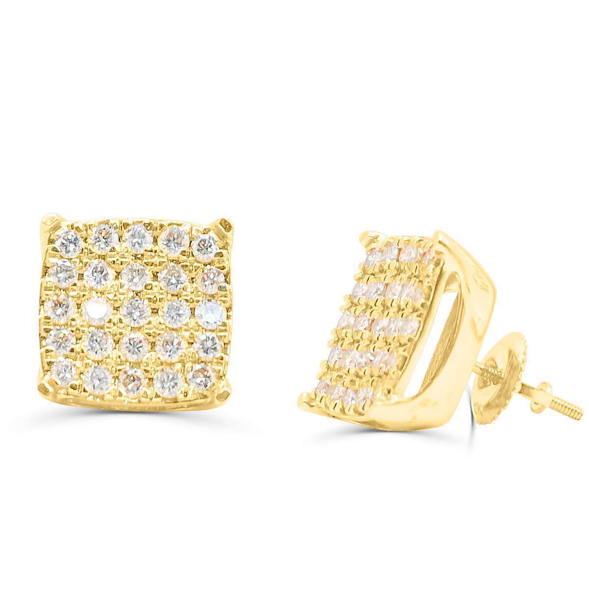 10K Yellow Gold Diamond Earring