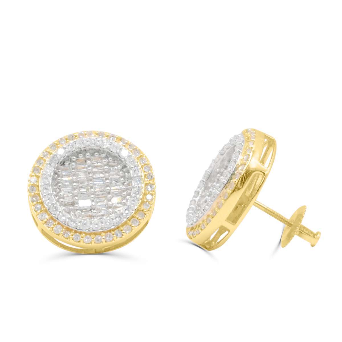10K Yellow Gold Diamond Earring