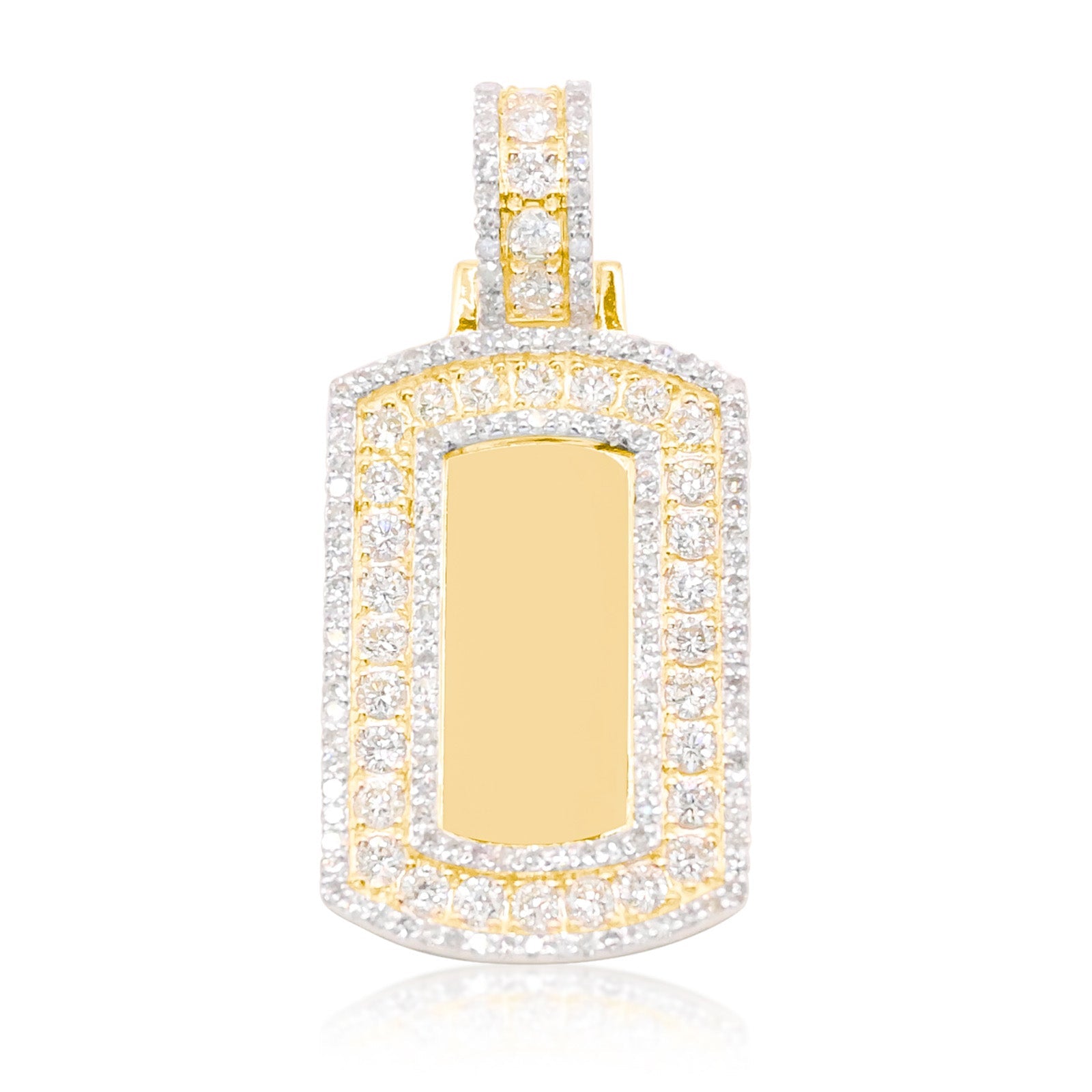 10K Gold Diamond Custom Memory Pendant 1.50CT