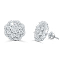 10K White Gold Diamond Earring