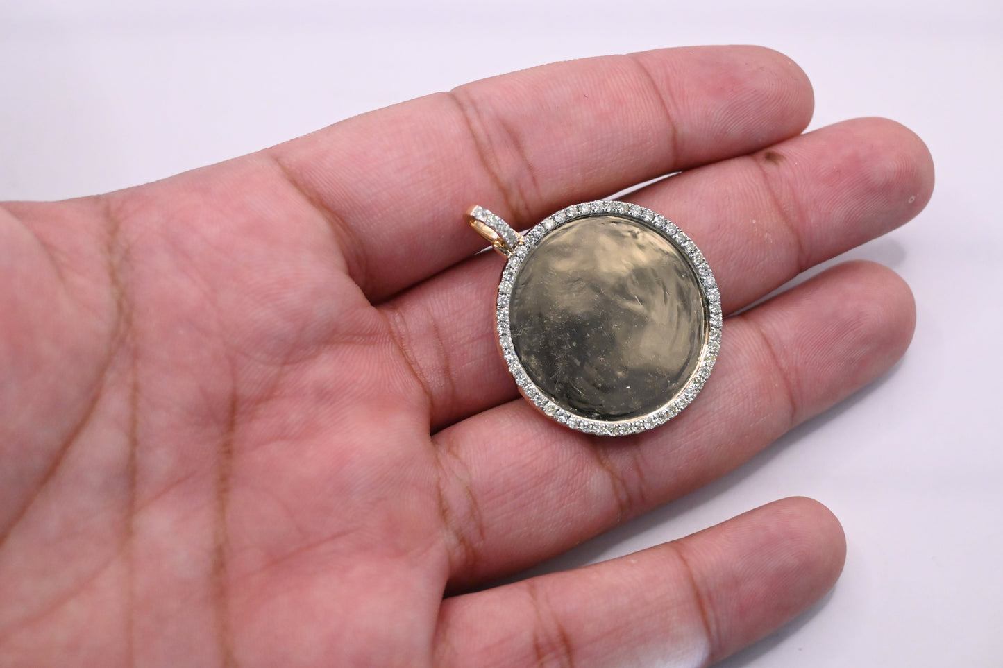 10K Gold Diamond Custom Memory Pendant 1.50CT