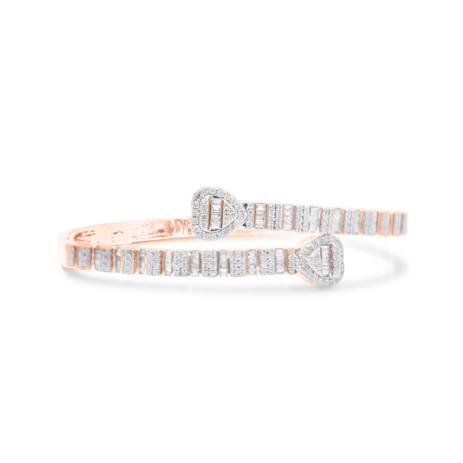 4mm 10K Gold Diamond Bangle 1.50CT
