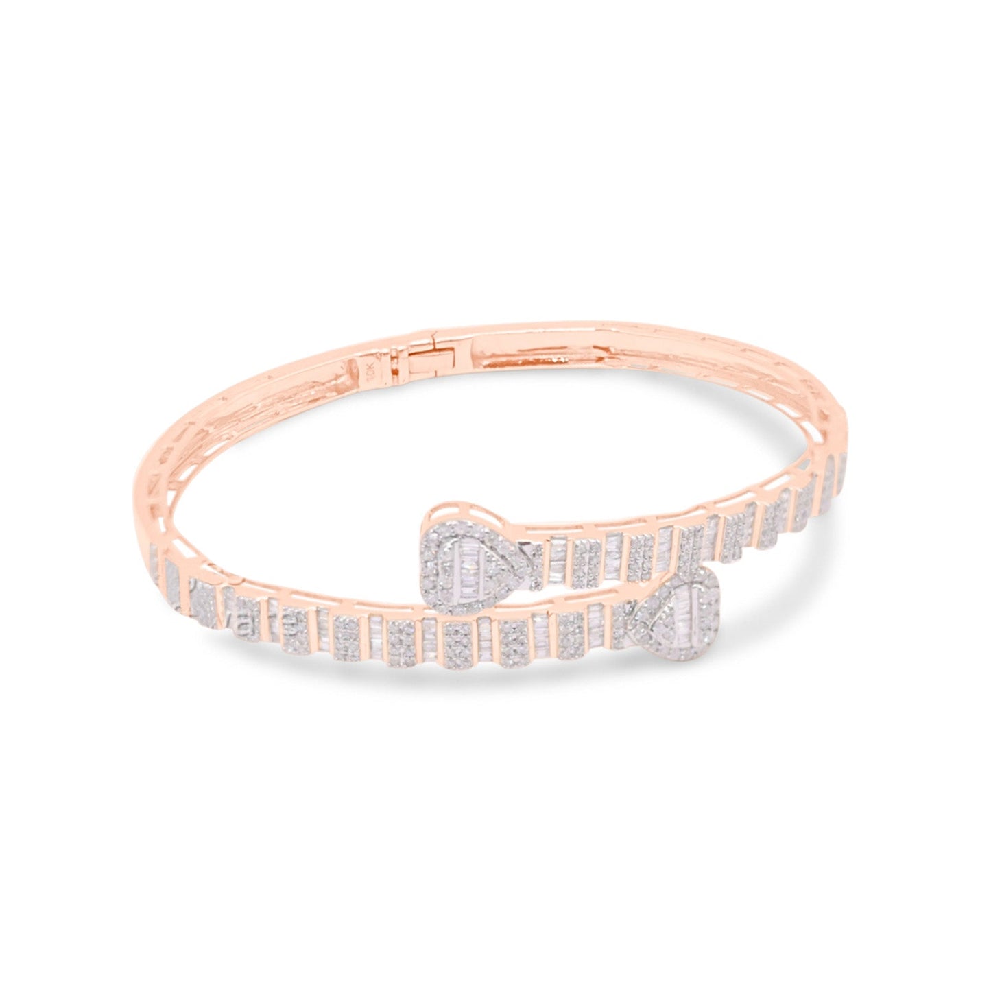 4mm 10K Gold Diamond Bangle 1.50CT