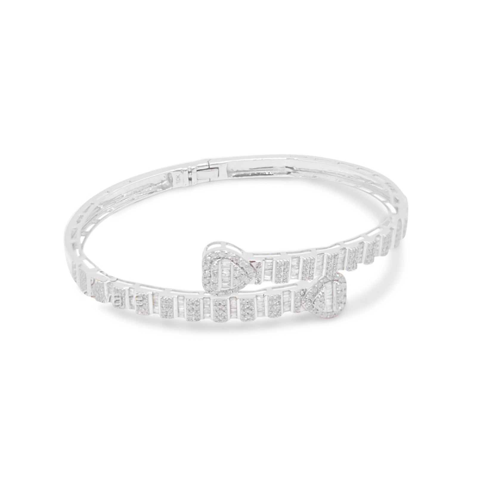 4mm 10K Baguette Gold Diamond Bangle 1.50CT