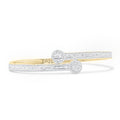 4mm 10K Baguette Gold Diamond Bangle 1.50CT