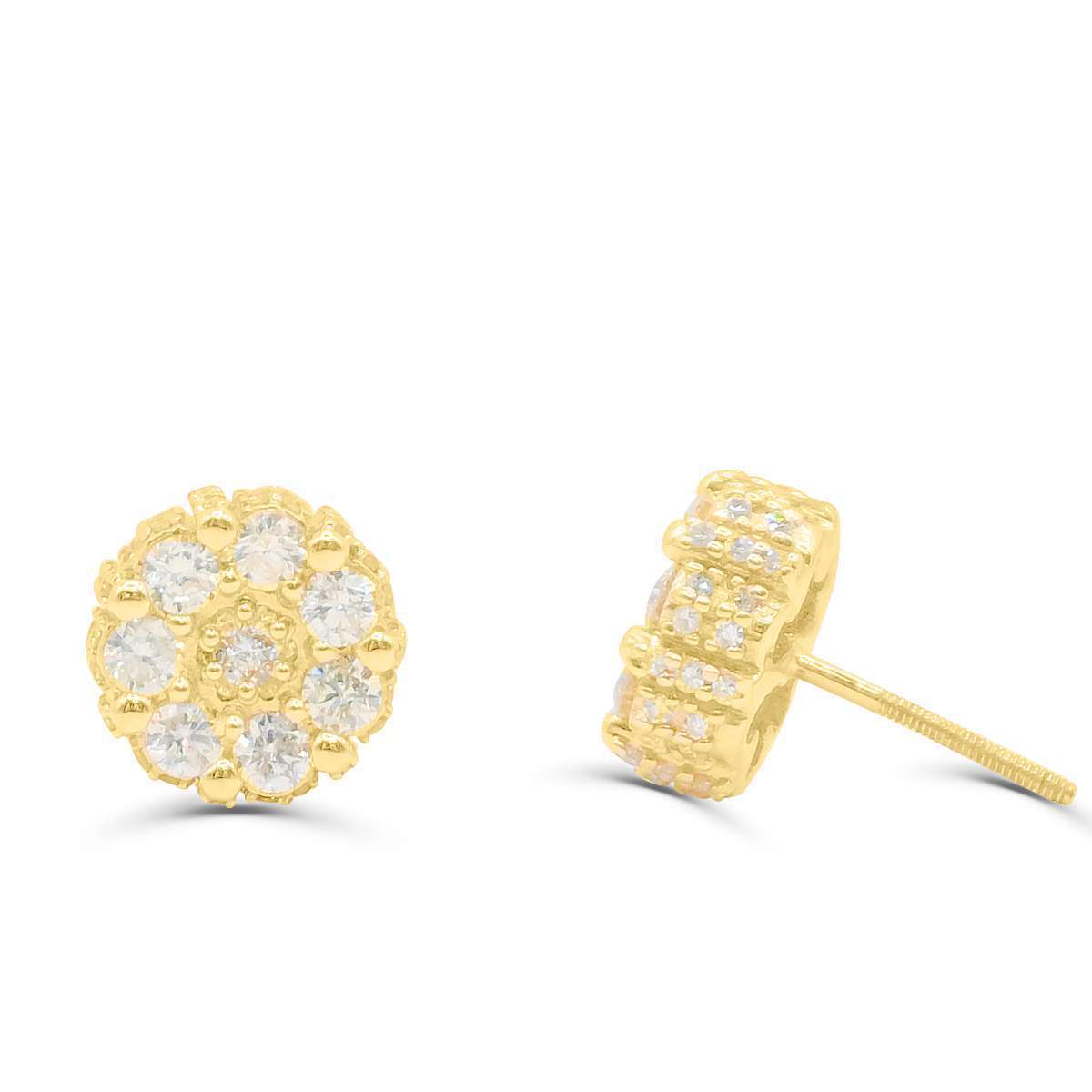 10K Yellow Gold Diamond Earring