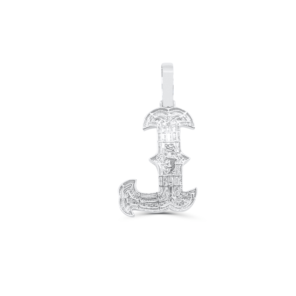 10K Gold Diamond Letter L Pendant 1.78CT