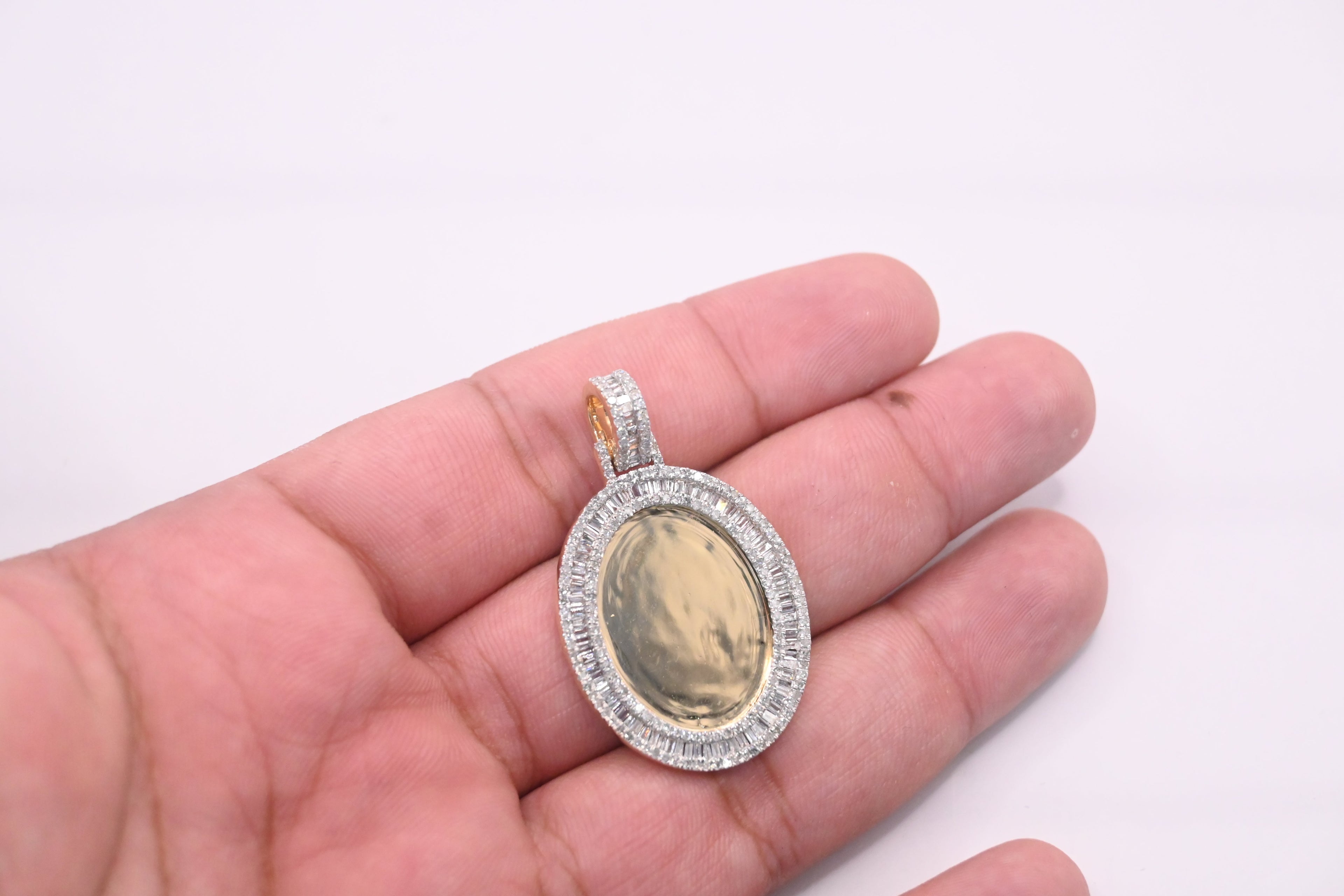 10K Gold Diamond Custom Memory Pendant 1.80CT
