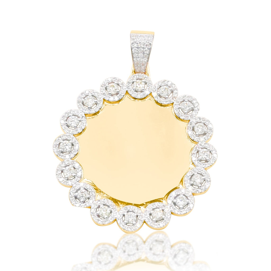10K Gold Diamond Custom Memory Pendant 1.80CT