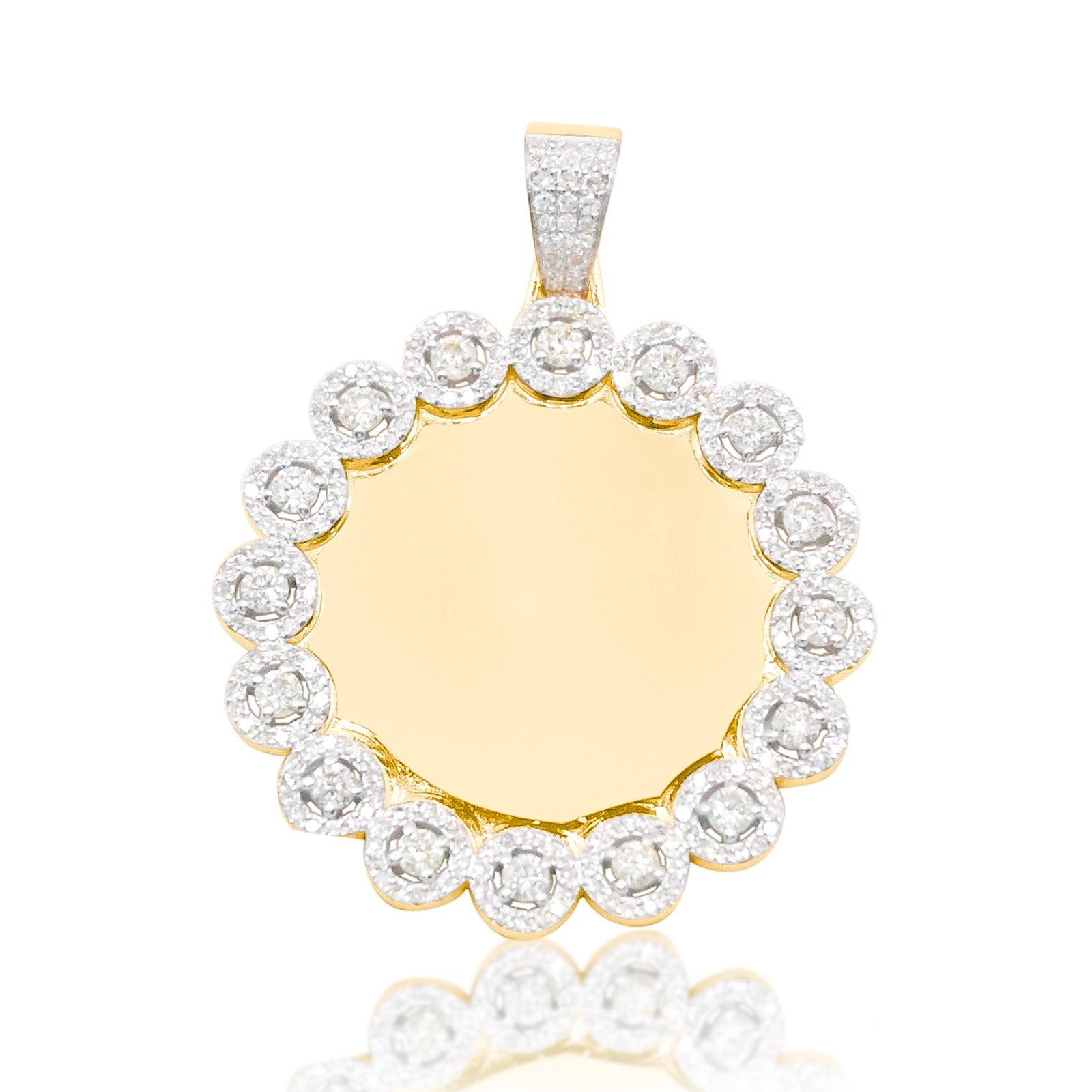10K Gold Diamond Custom Memory Pendant 1.80CT