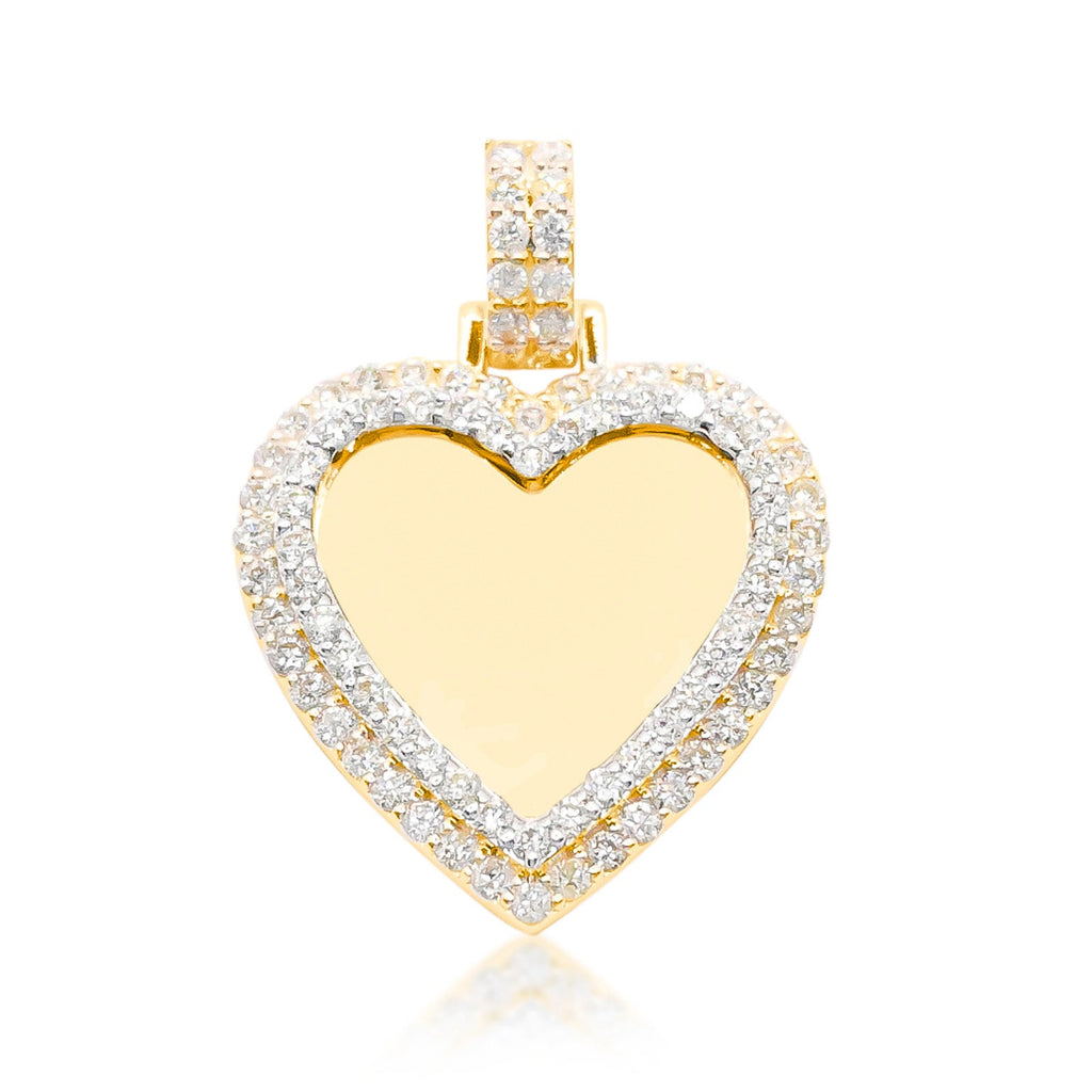 10K Gold Diamond Custom Memory Pendant 1.85CT