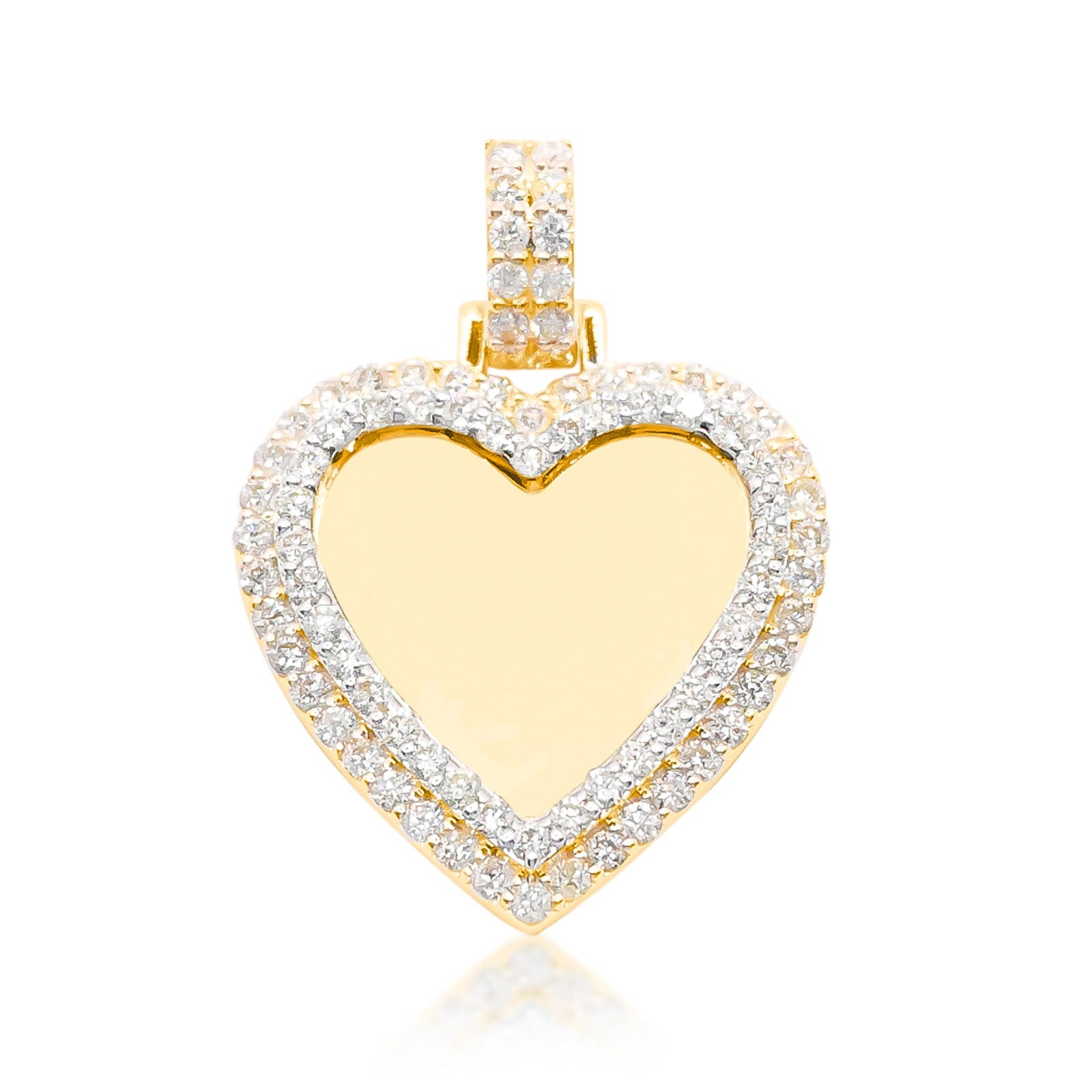 10K Gold Diamond Custom Memory Pendant 1.85CT