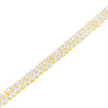 7mm 10K Gold Diamond Cuban Bracelet