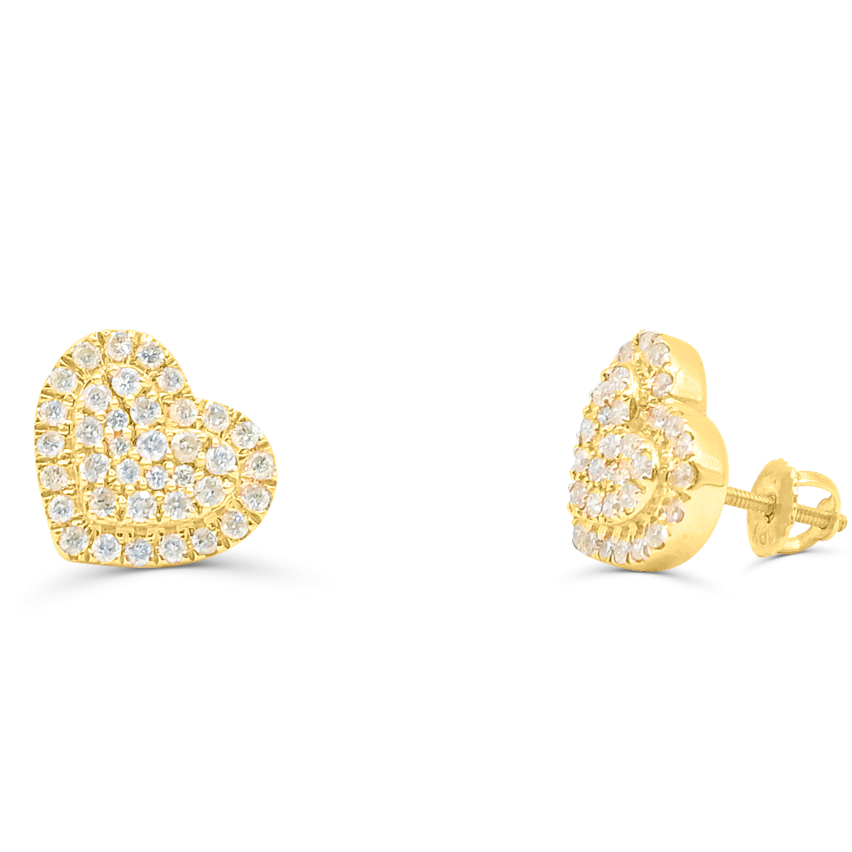 10K Yellow Gold Diamond Earring