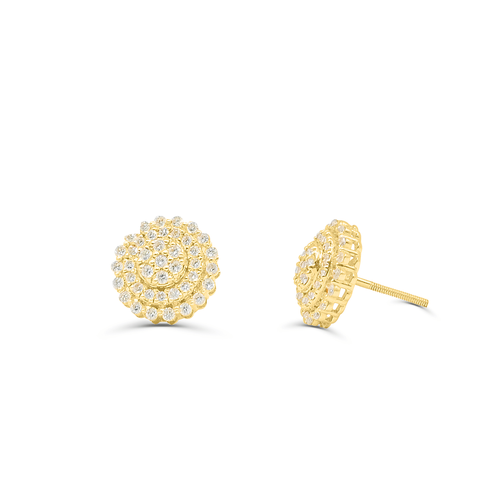 10K Yellow Gold Diamond Earring