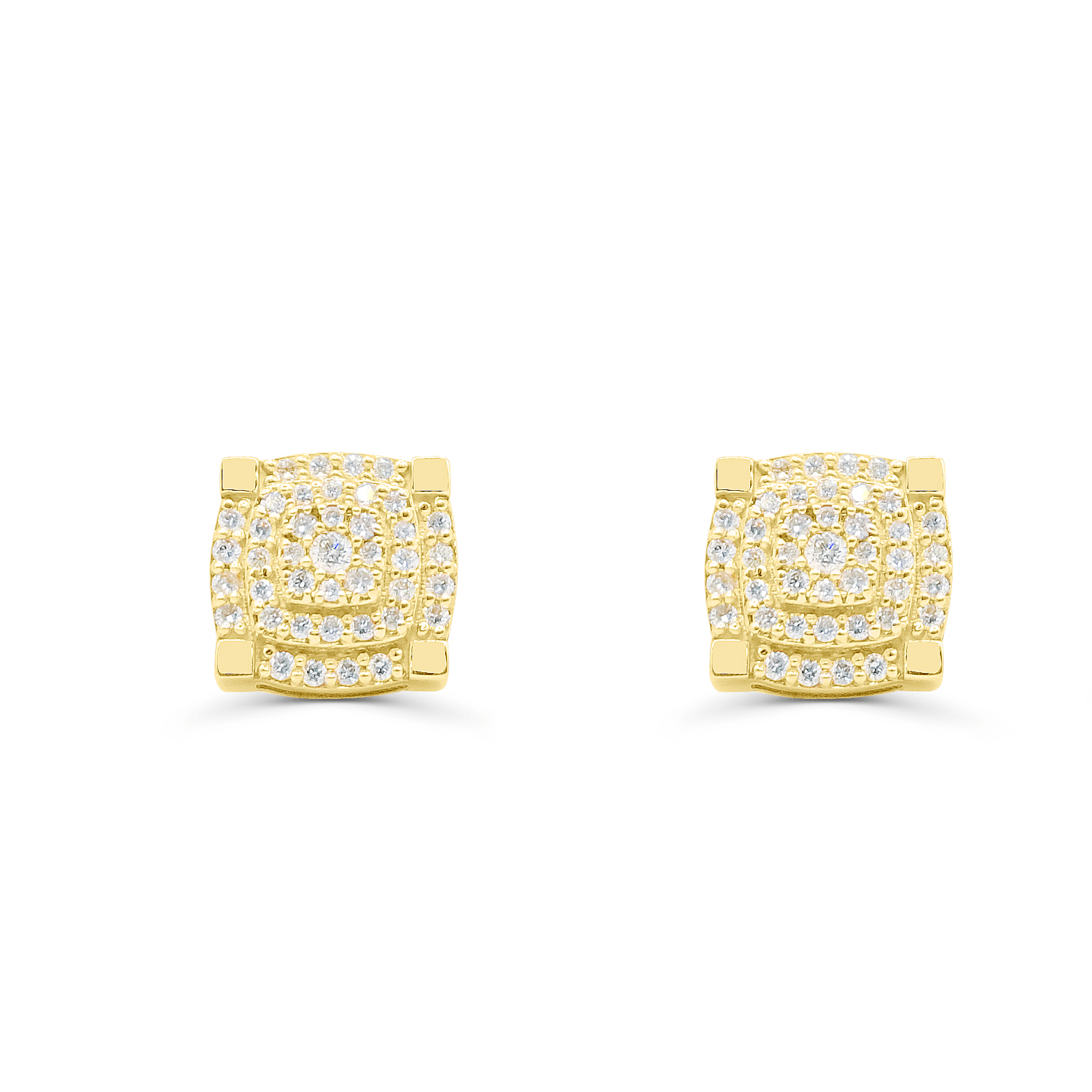 10K Yellow Gold Diamond Earring