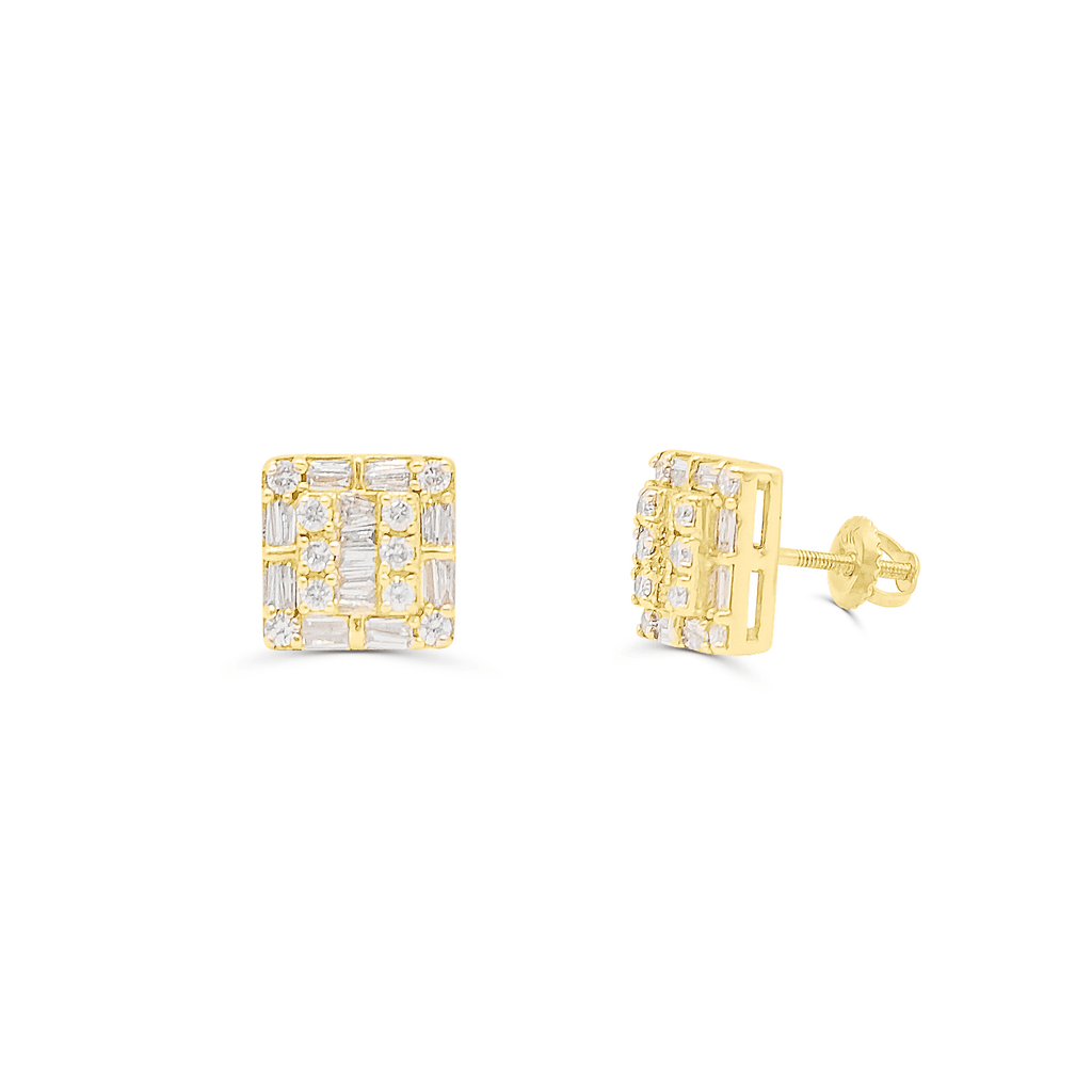 10K Yellow Gold Diamond Earring