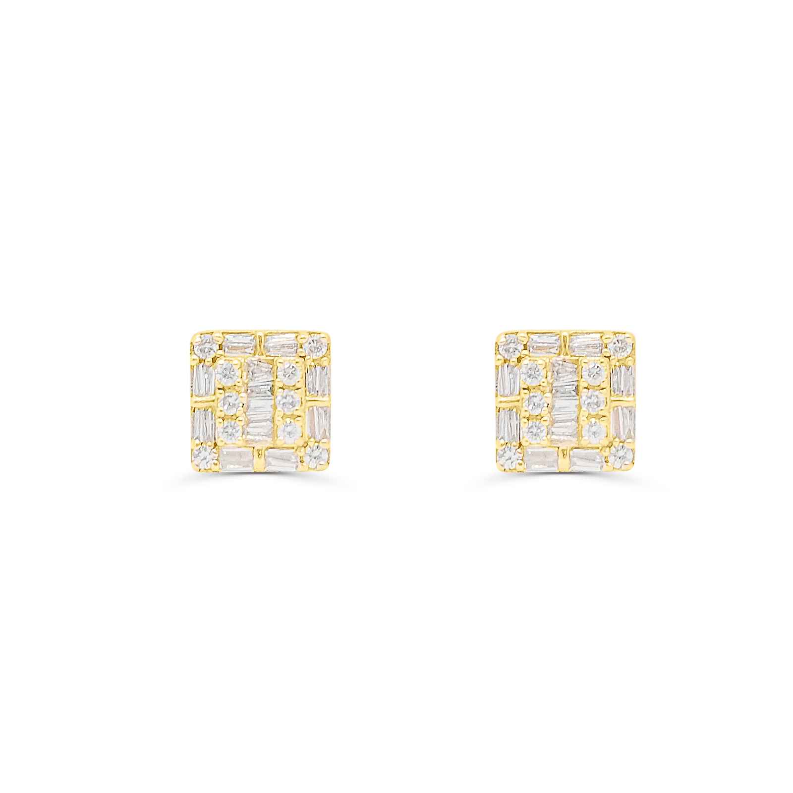 10K Yellow Gold Diamond Earring