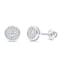 10K White Gold Diamond Earring