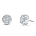 10K White Gold Diamond Earring