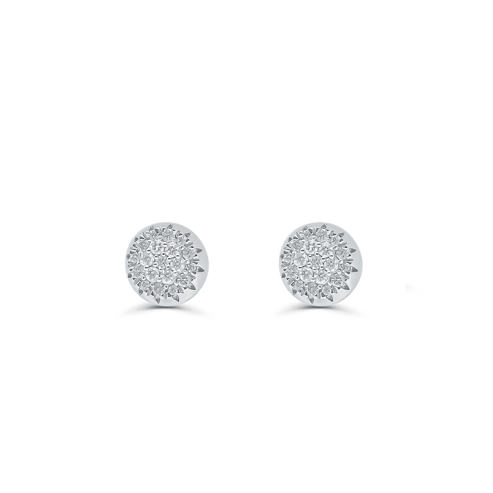 10K White Gold Diamond Earring