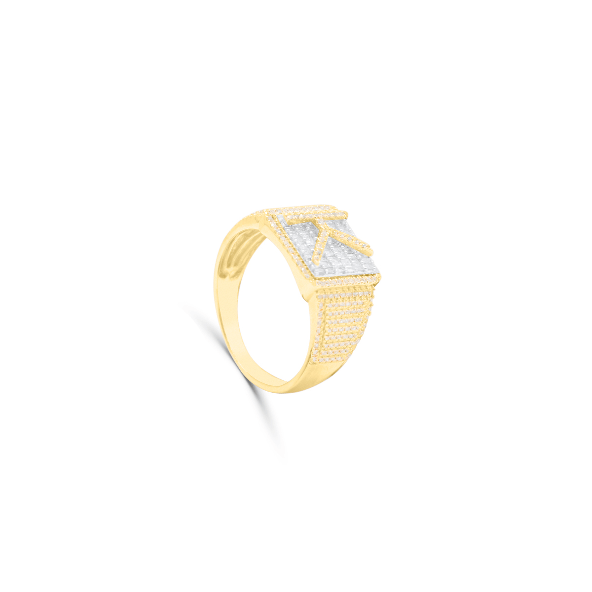10K Gold Diamond Men's Ring 0.87CT