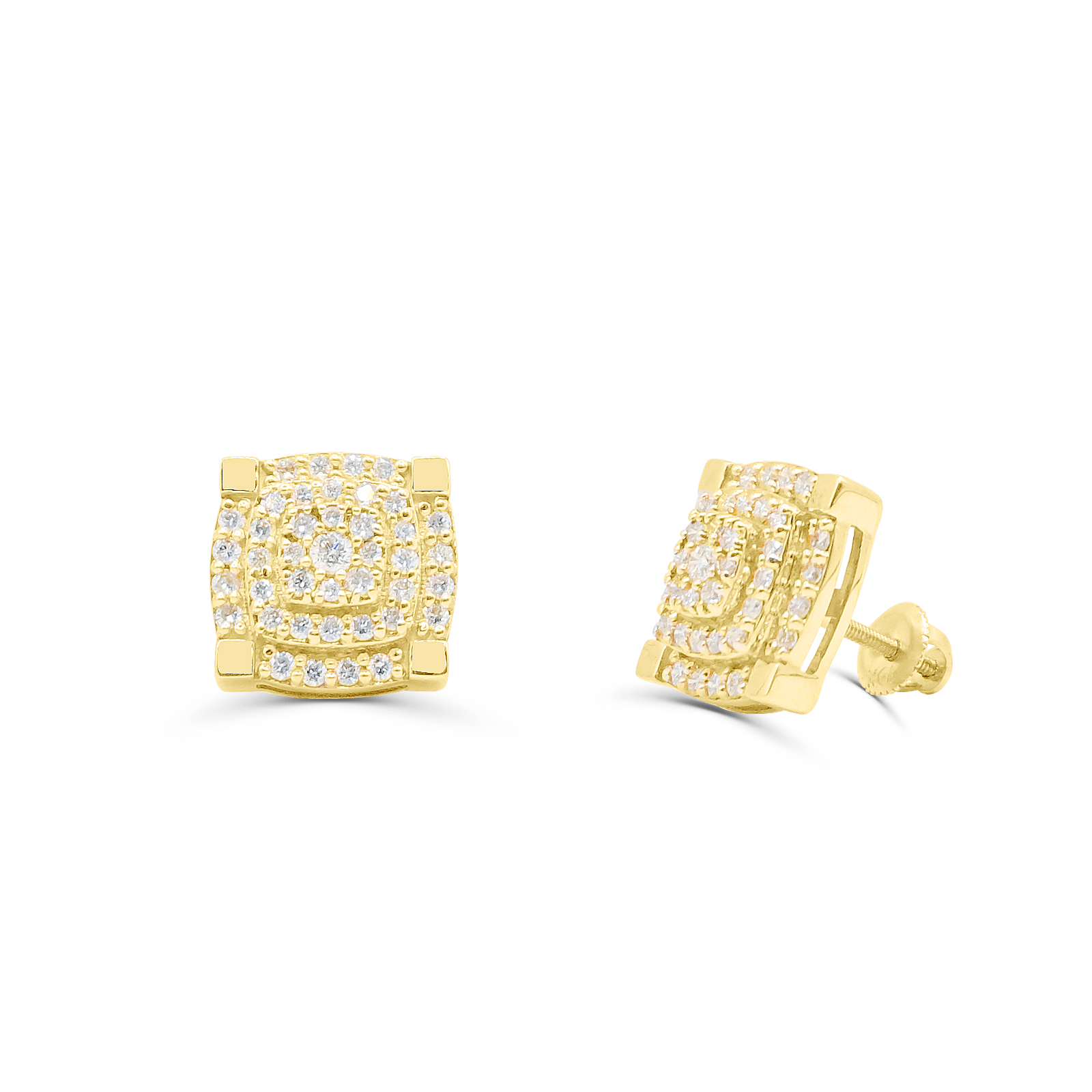 10K Yellow Gold Diamond Earring