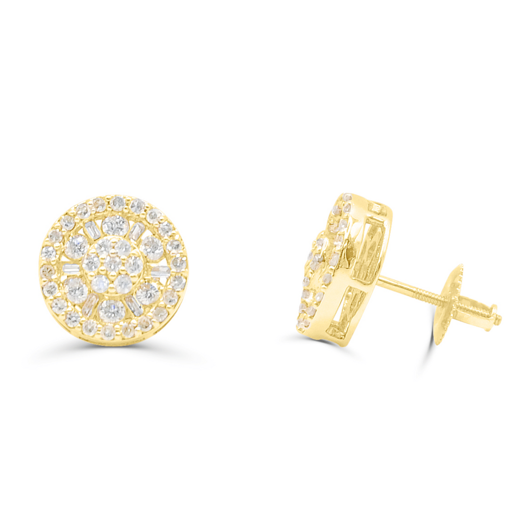 10K Yellow Gold Diamond Earring