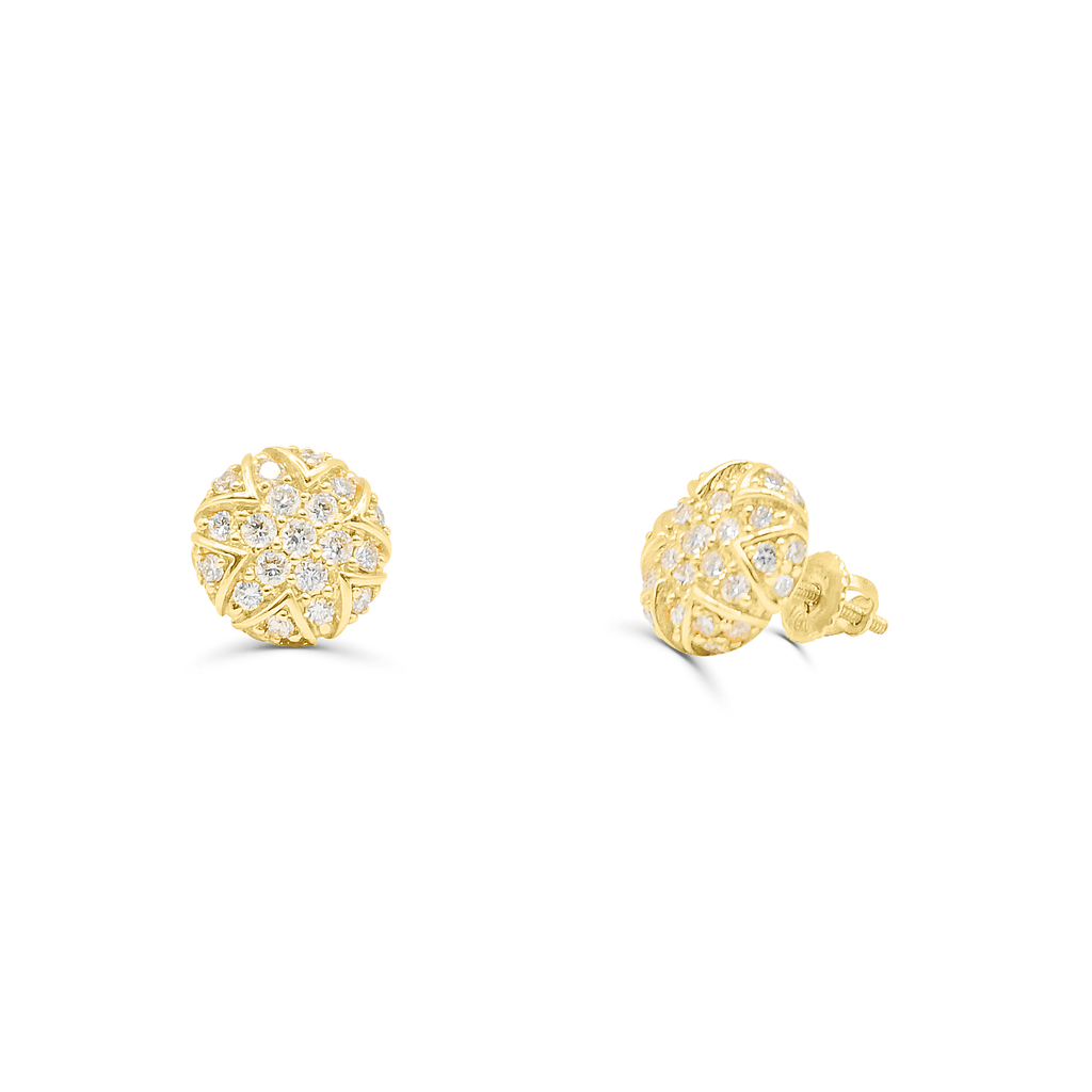 10K Yellow Gold Diamond Earring