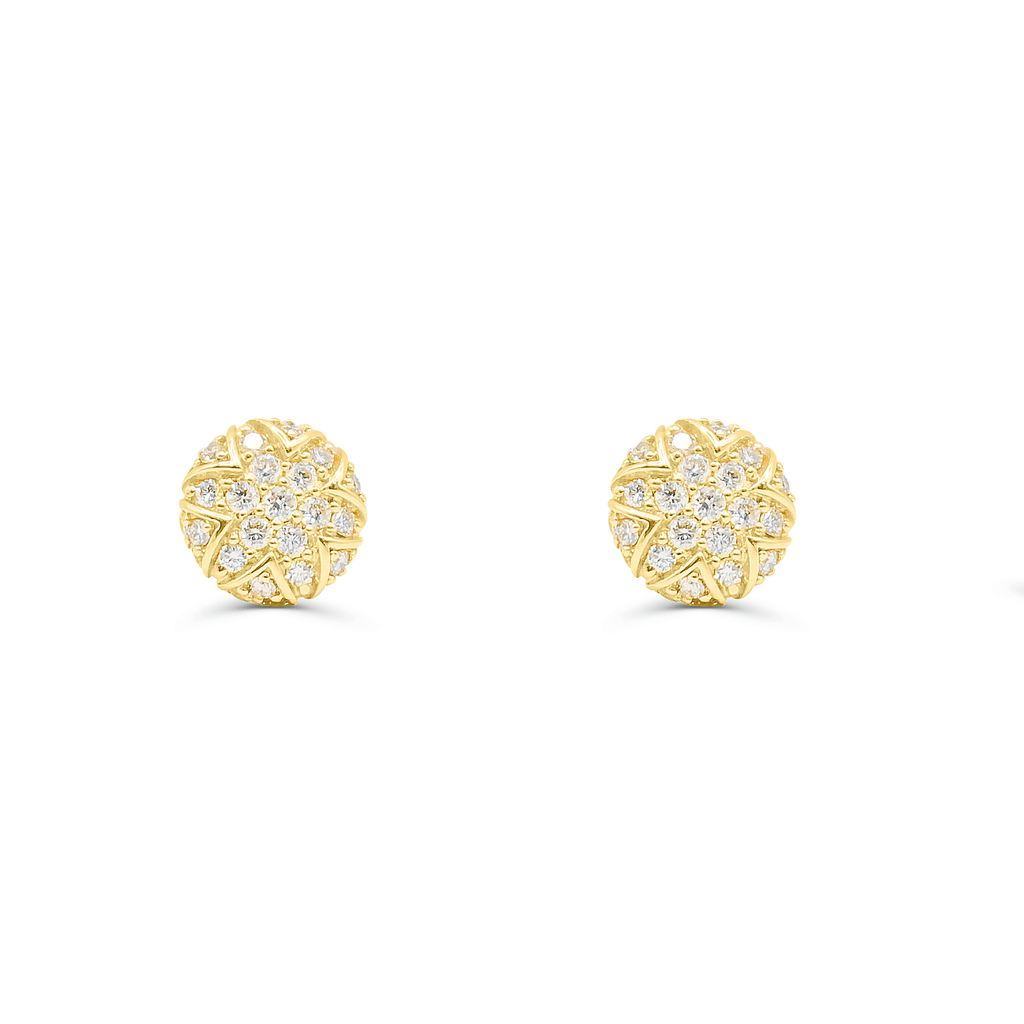 10K Yellow Gold Diamond Earring