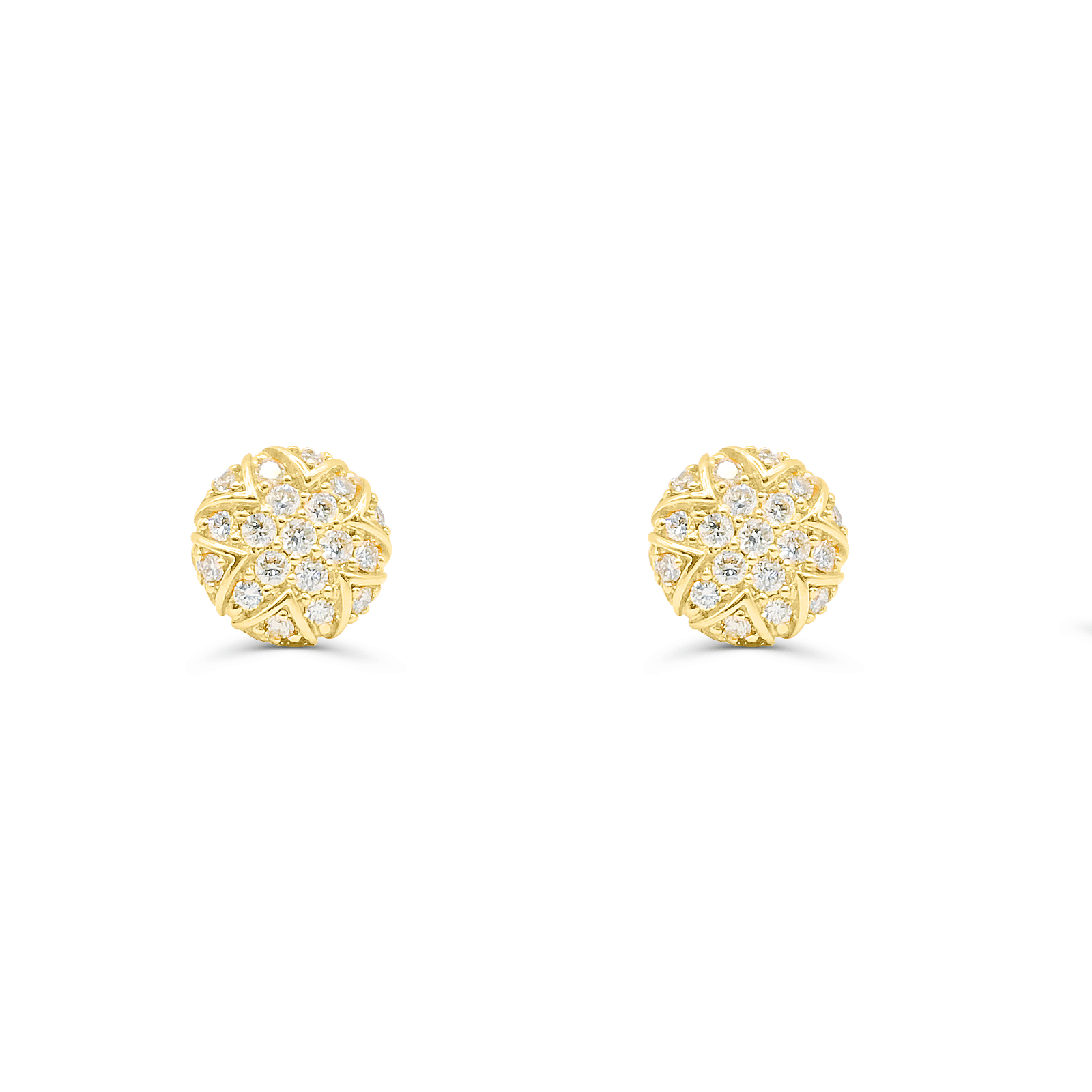 10K Yellow Gold Diamond Earring