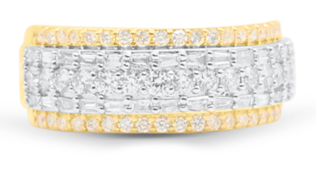 10K Gold Diamond Men's Ring 1.44CT