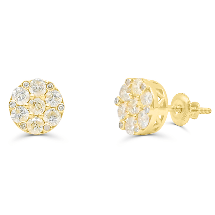10K Yellow Gold Diamond Earring