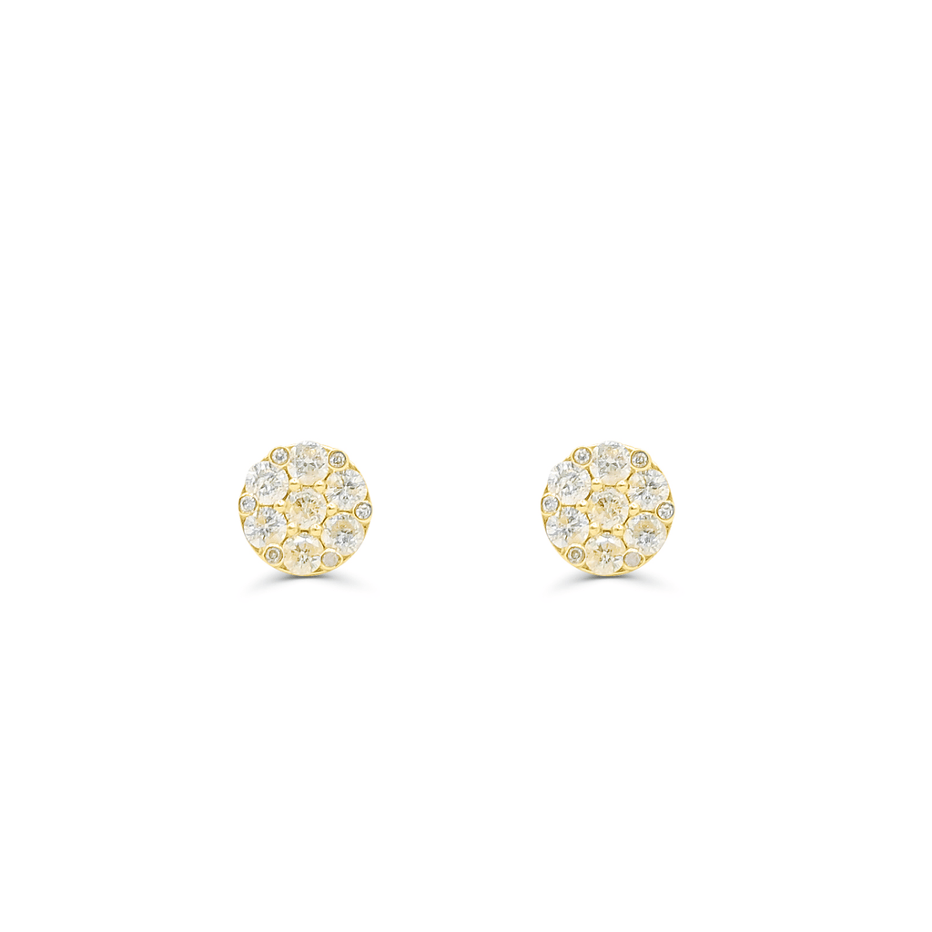 10K Yellow Gold Diamond Earring