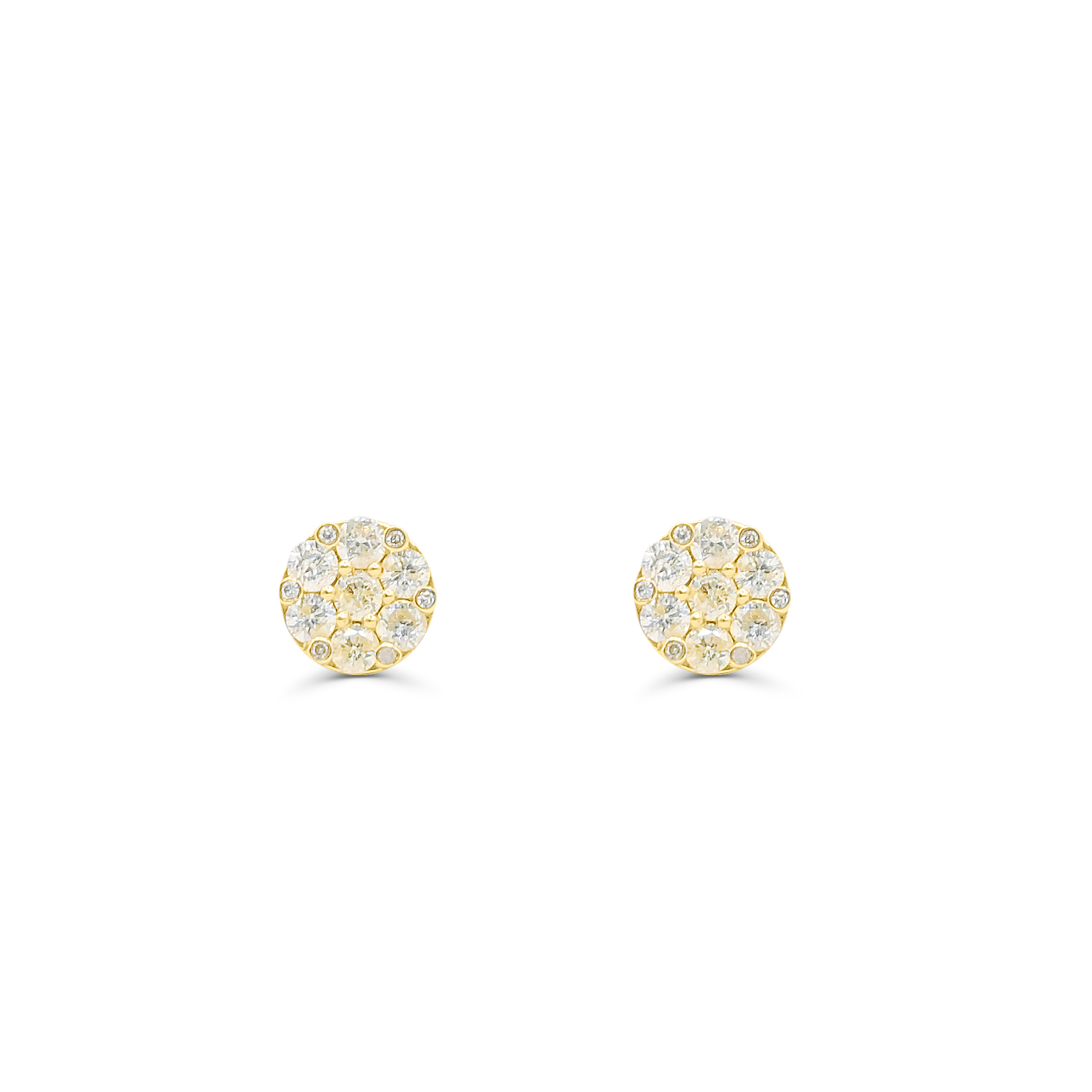 10K Yellow Gold Diamond Earring