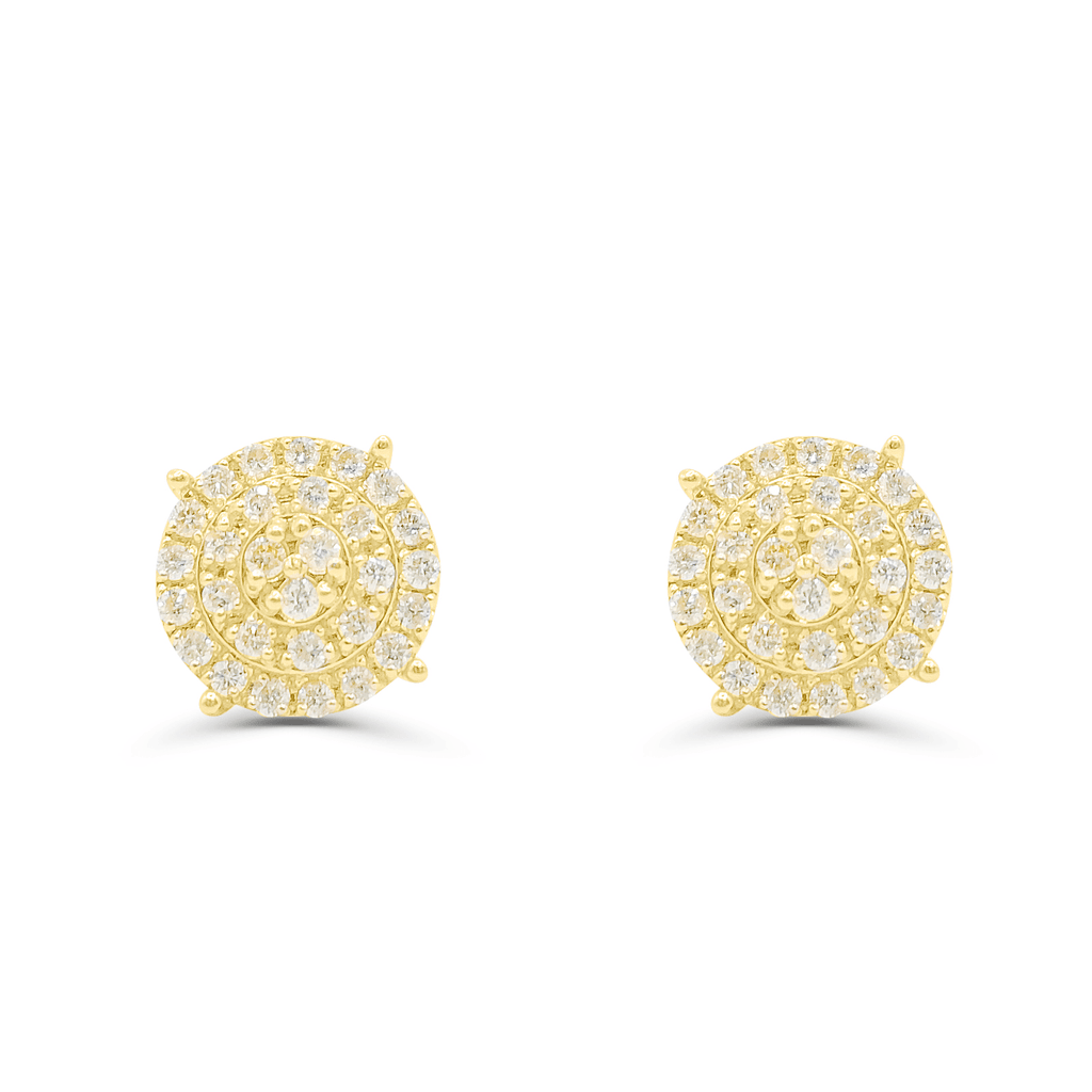 10K Yellow Gold Diamond Earring